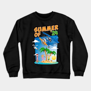 The summer of 2024 - funny and colourful illustration Crewneck Sweatshirt